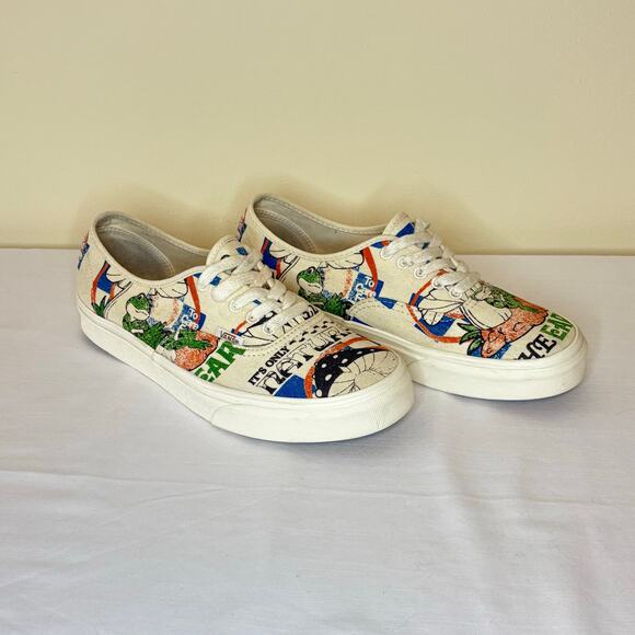 Vans Authentic Eco Theory Sneaker Women's 9.5 | Multicolor Graphic Design | EUC - Picture 4 of 9